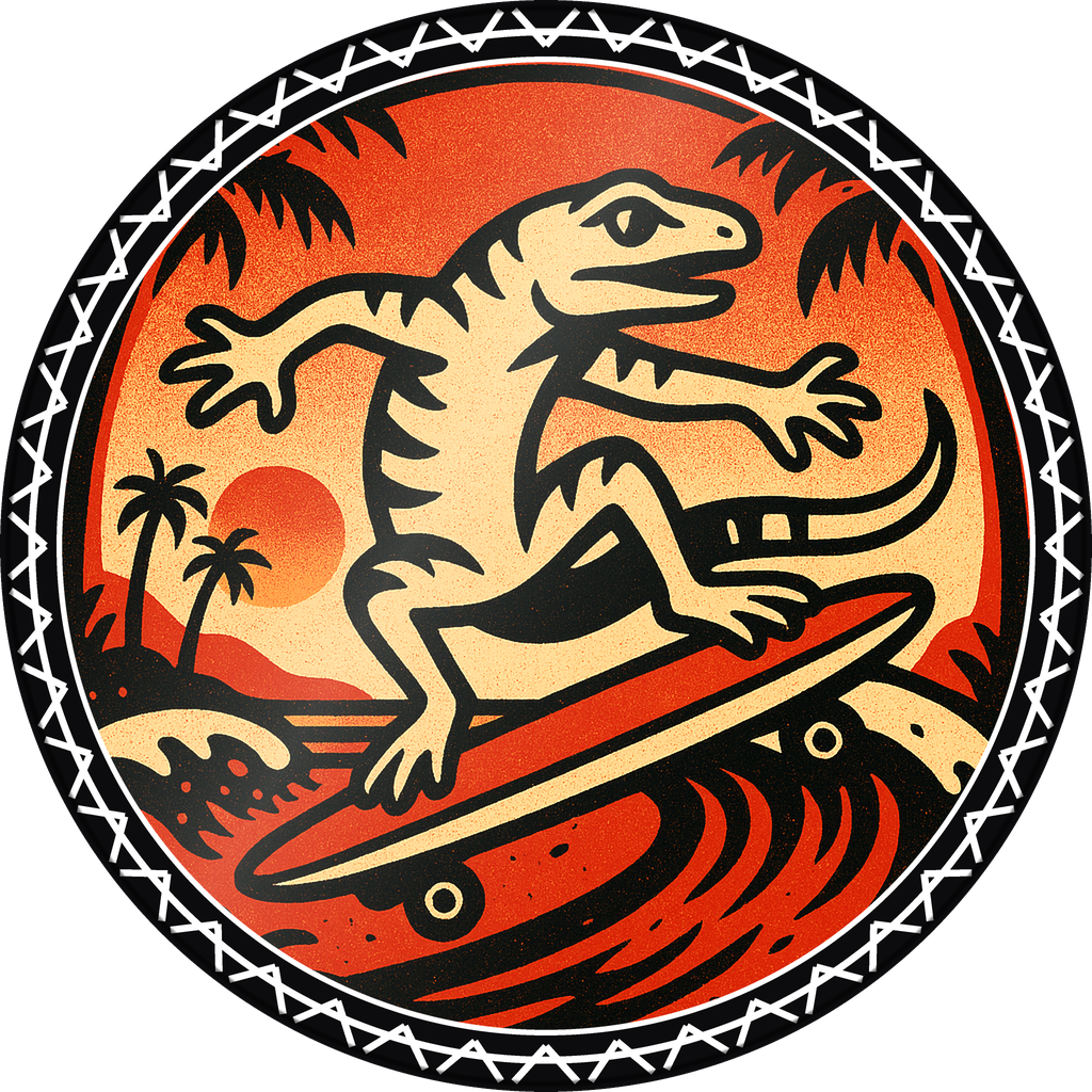 Longboard Lizard, cap #218