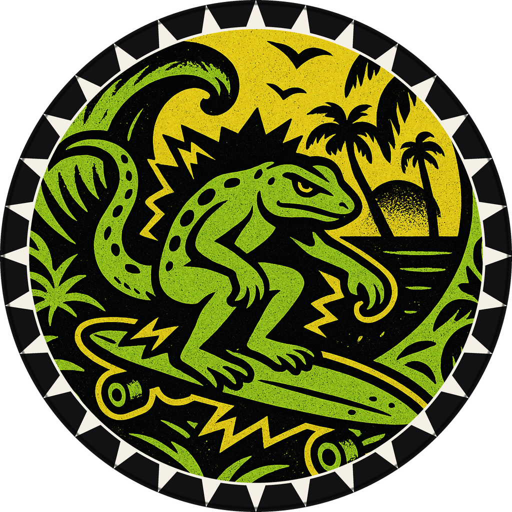 Longboard Lizard, cap #432